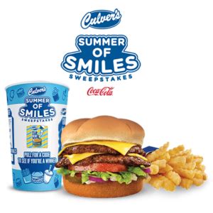 Culver’s ‘Summer of Smiles’ Instant Win Game (793 Winners!).